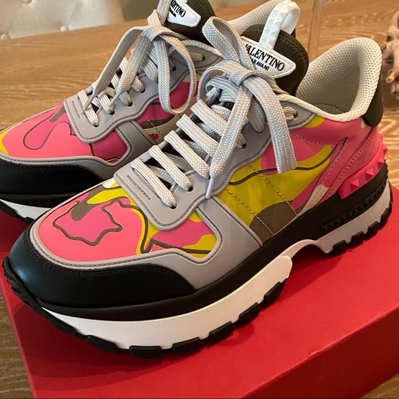 VALENTINO GARAVANI Rockrunner Up leather sneakers - Picture 4 of 15